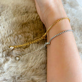 Pulsera Punto Brillo Plata