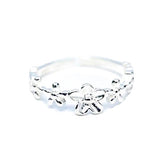 Anillo mini flores plata