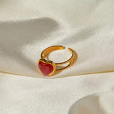 Anillo Corazón Rojo oro