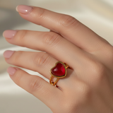 Anillo Corazón Rojo oro