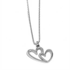 Collar Corazones Plata