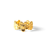 Anillo flores oro