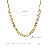 Collar circonitas oro