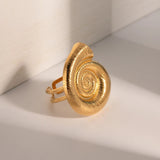 Anillo maxi caracola oro