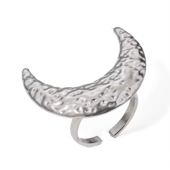 Anillo Maxi Luna Plata