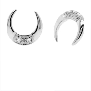 Pendientes Luna Brillo Plata