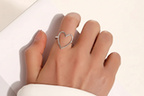 Anillo Corazón Fino Plata
