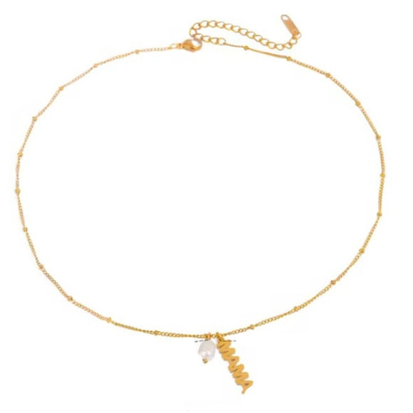 Collar Mamá Perla Oro