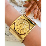 Pulsera sol con pañuelo oro