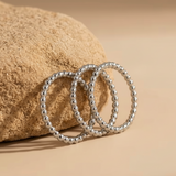 Anillo mini bolas plata