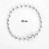 Collar Corazón Bolas Plata Mate