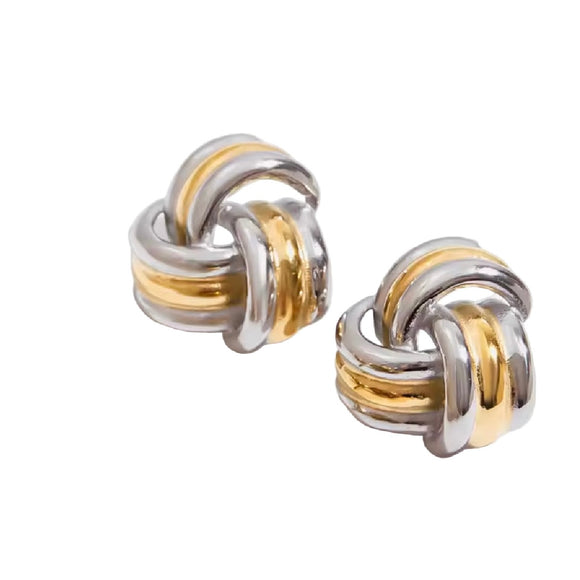 Pendiente Nudo bicolor