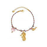 Pulsera Cordón caballito oro