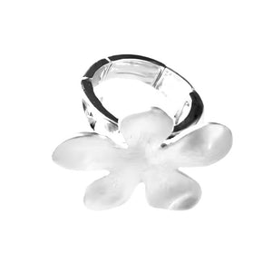 Anillo Maxi Flor Plata