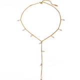 Collar Largo Mini Perlas oro