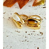 Anillo ojo de tigre gota oro
