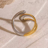 Anillo irregular bicolor