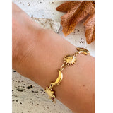 Pulsera charms Astralis oro