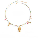 Collar cordón pez oro