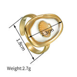 Anillo concha transparente oro