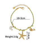 Pulsera cordon Estrella de mar oro