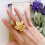 Anillo maxi flor oro