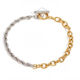 Pulsera eslabon cadena bicolor