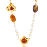 Collar Flor Ambar oro