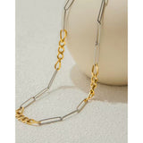 Collar cadena eslabones bicolor