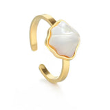 Anillo concha nacar oro