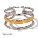 Anillo triple bicolor