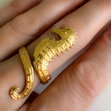 Anillo Maxi Caballito de Mar oro