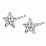 Pendientes Estrella Brillo Plata 925