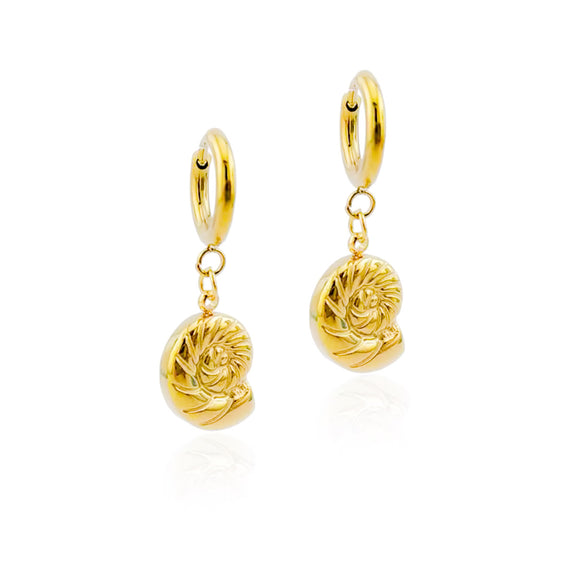 Pendiente Caracola oro