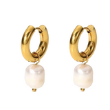 Pendiente Maxi Perla oro