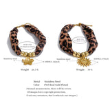 Collar Pañuelo animal print sol oro