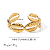 Anillo mini conchas oro