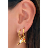 Pendientes Charms Cola Pez oro