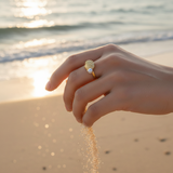 Anillo concha perla oro