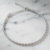 Pulsera cordón plata