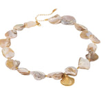 Collar Conchas Naturales oro