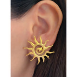 Pendientes Astro Sol oro