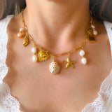 Collar Cadena Charms Marinos oro