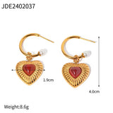 Pendientes Corazón rojo