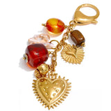 Charm Bolso Corazón oro