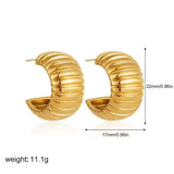 Pendiente maxi croissant oro