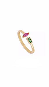 Anillo Color Crystal Oro