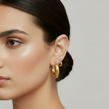 Pendientes Media Luna oro