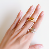 Anillo Gota Doble Plata