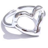 Anillo Corazón Irregular Plata